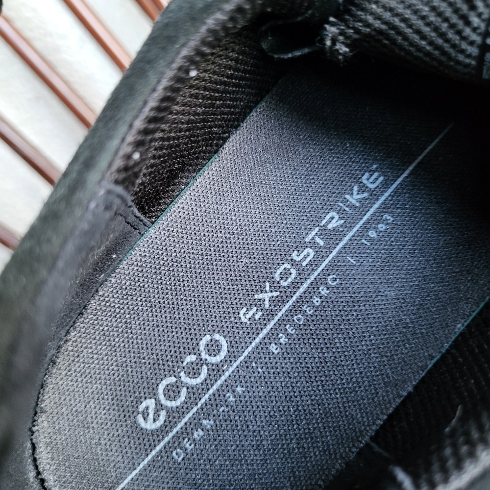 ECCO Exostrike Shoes Womens 9-9.5 EU 41 Black Suede Leather Phorene Hiking Walk - Picture 11 of 11